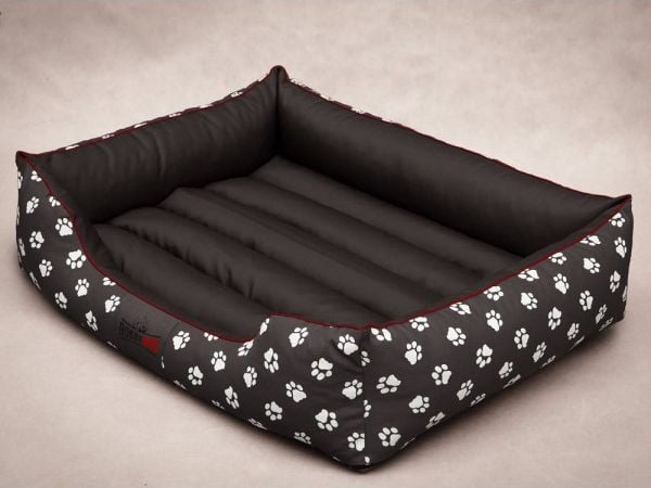 Hobbydog hundeseng Prestige - grå med poter L