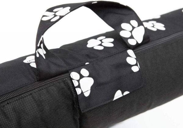 Hobbydog Ponton Prestige hundekurv - svart med poter XXXL