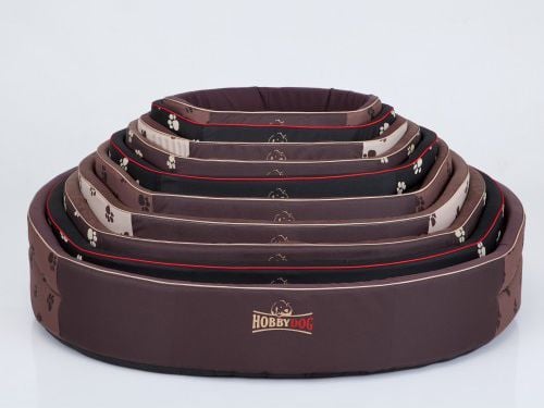 Hobbydog hundekurv i skum - Svart med poter R8