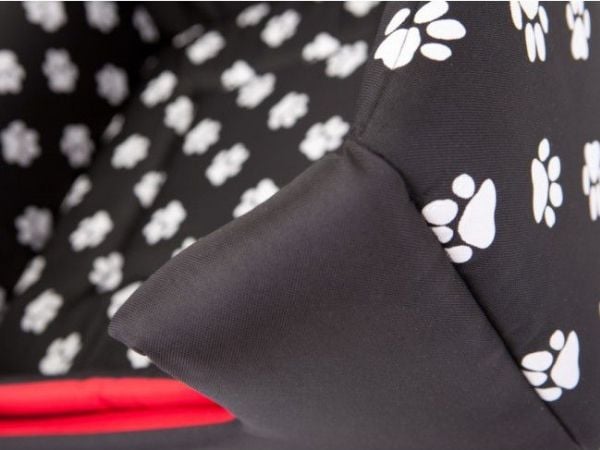 Hobbydog hundeseng Butterfly - svart med poter R3