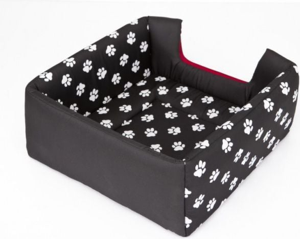 Hobbydog hundeseng Butterfly - svart med poter R3