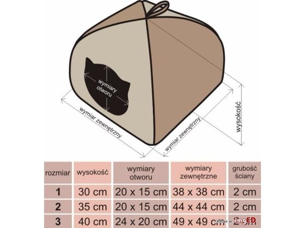 HOBBYDOG Igloo booth - Beige with paws R1
