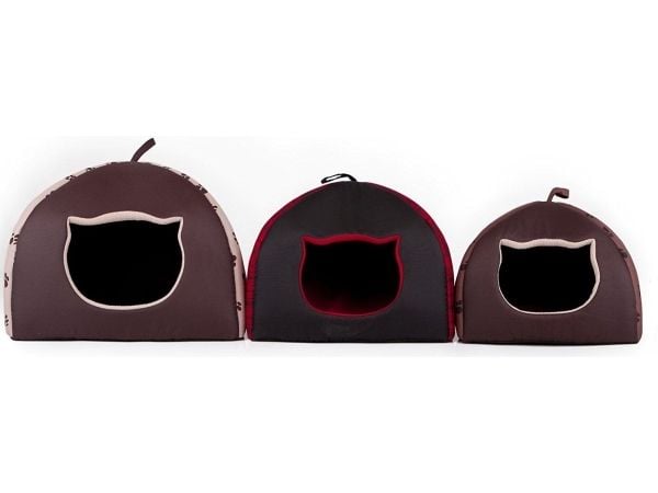 HOBBYDOG Igloo booth - Beige with paws R1