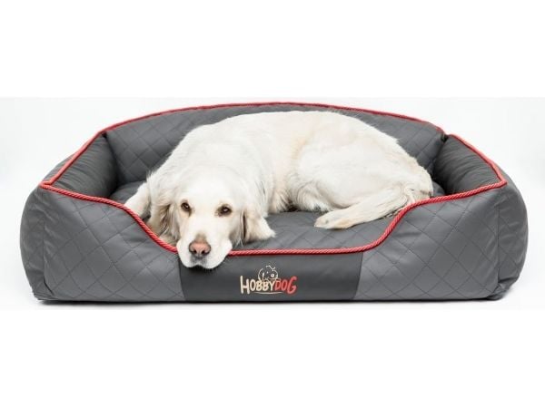 Hobbydog hundeseng Elite – grafitt – svarte sider XL