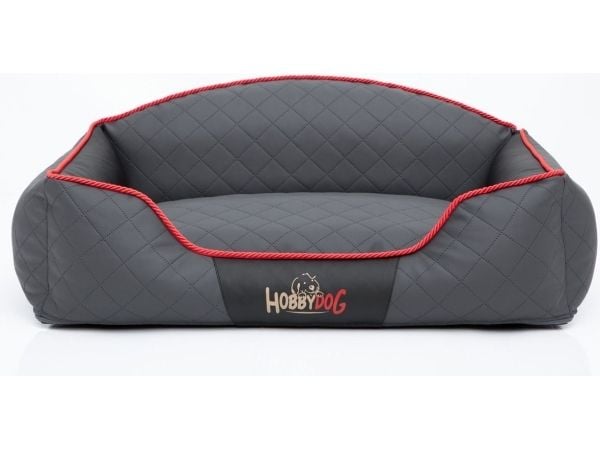 Hobbydog hundeseng Elite – grafitt – svarte sider XL