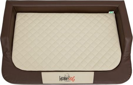 Hobbydog L (R1) Medico Lux hundekurv (skai) brun med beige madrass