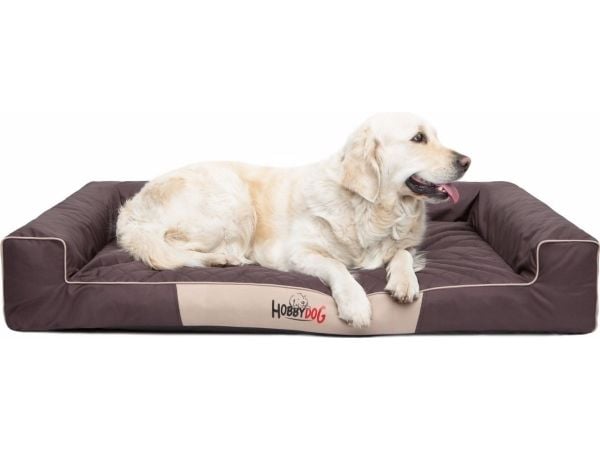 Hobbydog liggeunderlag Victoria - Burgunder med svart pute XL