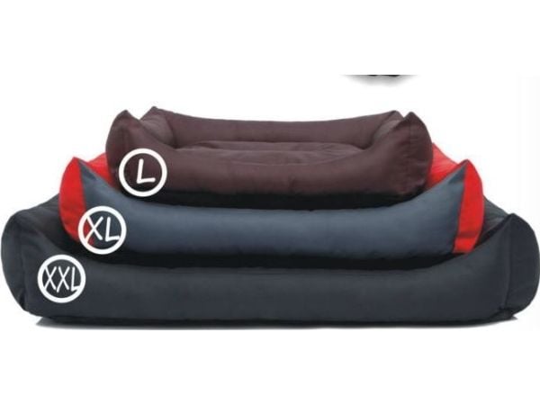 Hobbydog liggeplass Eco blå sider og svart madrass XXL