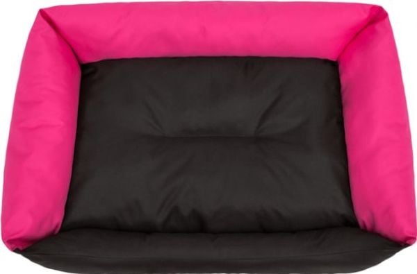 Hobbydog hundeseng Eco - rosa sider og svart pute XXL