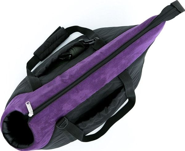 Hobbydog R1 veske svart med lilla sjal (nubuck)