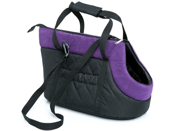 Hobbydog R1 veske svart med lilla sjal (nubuck)