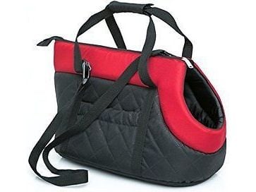Hobbydog R1 veske svart med rødt skjerf (Nubuck)