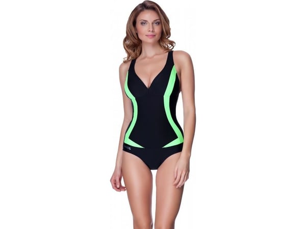 Aqua-Speed Greta badedrakt dame svart/grønn 01 36