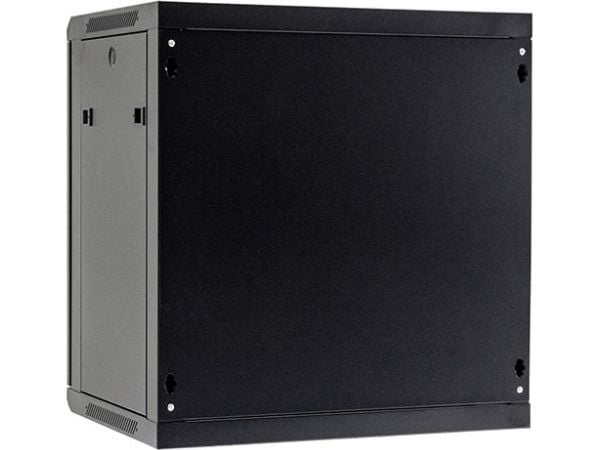 Netrack - Rack skåp - väggmontering - svart - 12U - 19"
