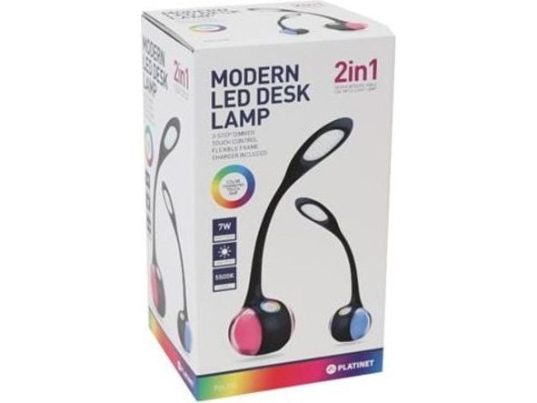 Skrivebordslampe Platinet svart (43735)