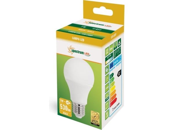 Spectrum LED GLS E-27, 230V, 7W, NW (WOJ13897)