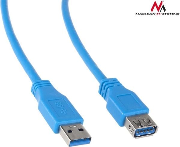 Maclean MCTV-585, 3 m, USB A, USB 3.2 Gen 1 (3.1 Gen 1), Blå