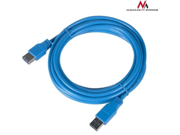 Maclean MCTV-585, 3 m, USB A, USB 3.2 Gen 1 (3.1 Gen 1), Blå