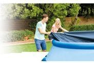 Intex 28022, Poolöverdrag, Ovanmarkspool, Rund, Blå, PVC, Polyeten, 3,66 m