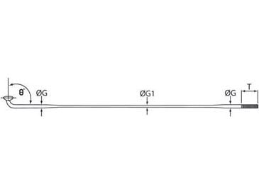 CN-DB454-272C eiker i rustfritt stål 2.0-1.8-2.0 272 mm svarte + nippel, 144 stk
