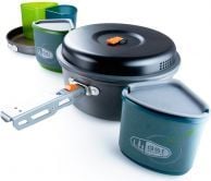 GSI Outdoors 50180, Sett, Aluminium, Nylon, Polypropylen (PP), Silikon, 2 l, Sort, Blå, Grønn, Grå, Grå, Rustfritt stål