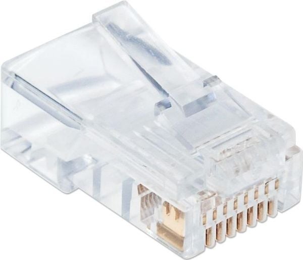 Techly Modulaarinen pistoke, RJ45, 8P8C, Cat5e, UTP, johdolla, purkki, 100 kpl (028900)