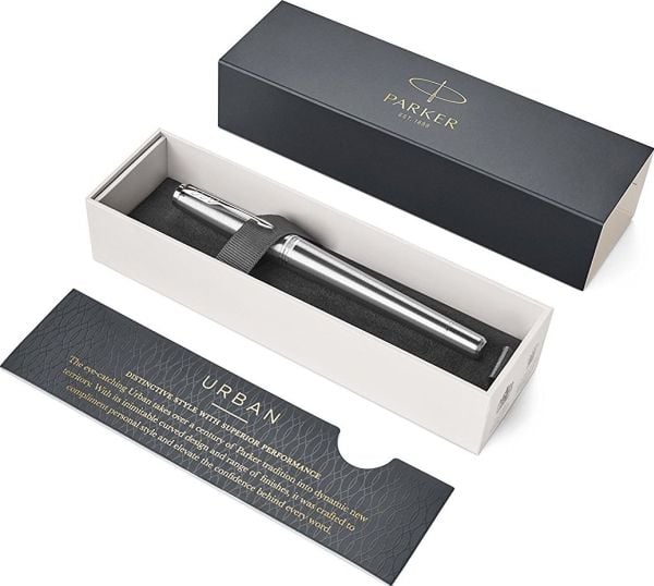 Parker Urban - Metallic - Patronfyllingssystem - Blå - Aluminium - Messing - Krom - Kulespiss - Rustfritt stål