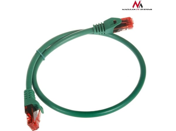 Maclean MCTV-301 G, 1 m, Cat6, U/UTP (UTP), RJ-45, RJ-45, Grønn