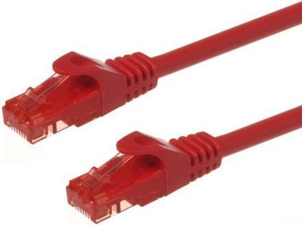 Maclean MCTV-303 R, 3 m, Cat6, U/UTP (UTP), RJ-45, RJ-45, Rød
