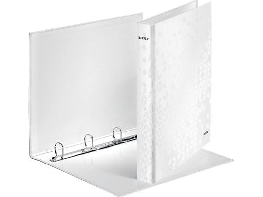 Leitz WOW - Ringperm - bokryggbredde: 40 mm - for A4 Maxi - kapasitet: 250 ark - perlehvit