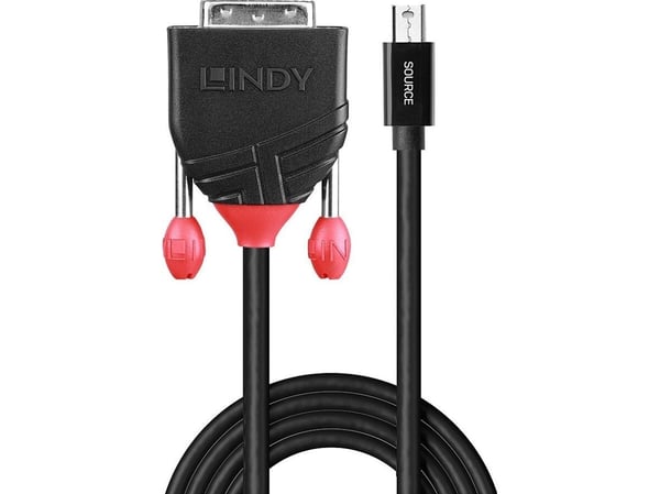 Lindy 41953, 3 m, Mini DisplayPort, DVI-D, Hankjønn, Hankjønn, 1920 x 1200 piksler