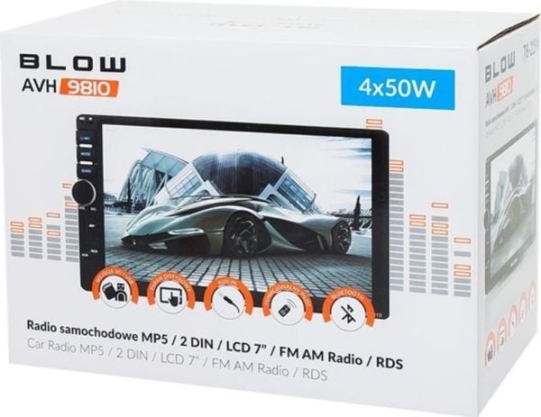 BLOW AVH-9810 autoradio 7" kosketusnäytöllä 2DIN
