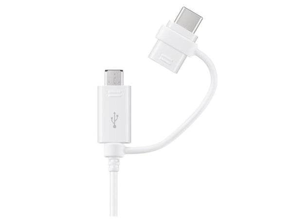 Samsung EP-DG930 - USB-kabel - USB (hann) til Micro-USB type B, USB-C (hann) - USB 2.0 - 1.5 m - hvit