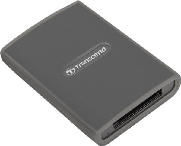 Transcend RDE2, CFexpress, Harmaa, 20000 Mbit/s, Alumiini, Windows 7, Windows 8, Windows 10, Mac OS X 10.2.8+, Linux Kernel 2.6.30+, 0 - 70 °C