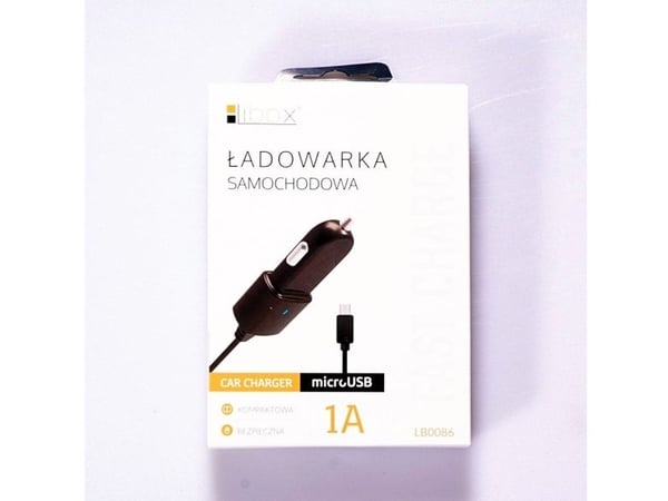 MicroUSB 1A bil-lader (med kabel) LIBOX LB0086