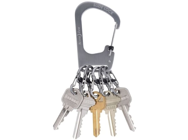 Nite Ize SlideLock ruostumaton teräs + 5x mikrokarabiini (KCK-11-R3)