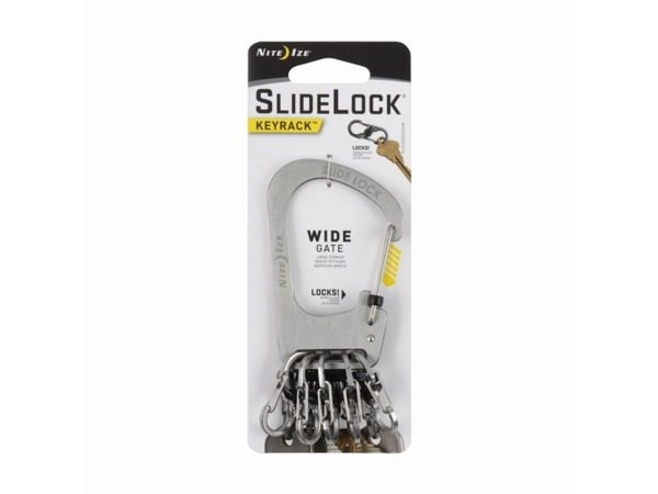 Nite Ize SlideLock i rostfritt stål + 5x micro karbinhakar (KCK-11-R3)
