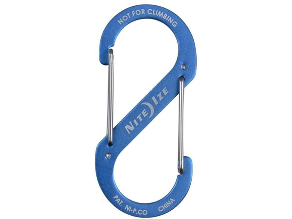 Nite Ize karabinkrok S-Biner Dual #4 aluminium blå (SBA4-03-R6)