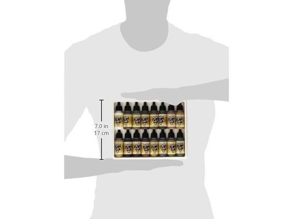 Vallejo 71.190, 17 ml, Svart, Brun, Grön, Grå, Oliv, Röd, Umbra, Vit, Gul, Matt, Flaska