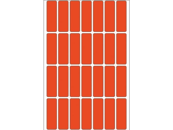 HERMA - Papir - mat - permanent klæbemiddel - rød - 13 x 40 mm 896 etikette(r) (32 ark x 28 etiketter