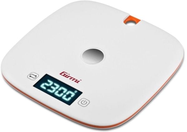 Girmi PS02, Elektronisk kjøkkenvekt, 5 kg, 1 g, Oransje, Hvit, Benkeplate, Rund