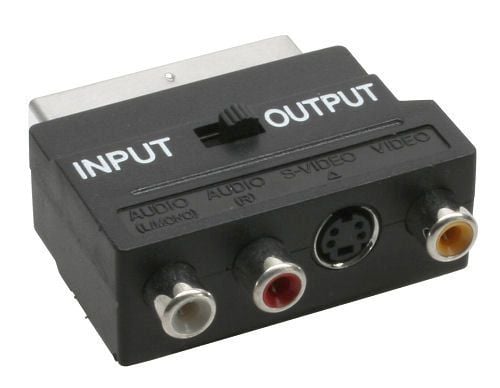 InLine 89953, SCART (21-pin), 3 x RCA + S-Video, Uros, Naaras, musta, 28 g