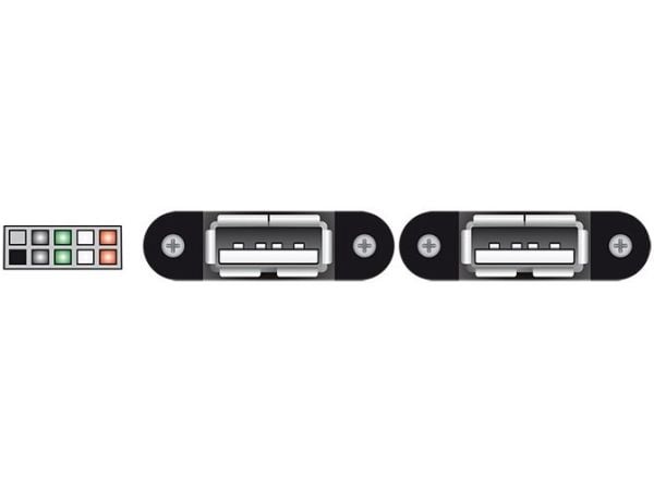 Delock - Intern-til-ekstern USB-kabel - 10-pins USB-kontakt (hunn) til USB (hunn) - 25 cm - svart
