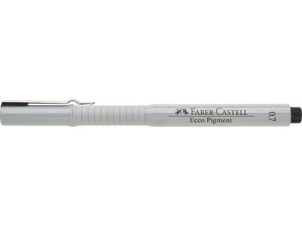 Faber-Castell Ecco Pigment, Fint, Sort, Projektil spiss, 0,7 mm, Rund, Polypropylen (PP)