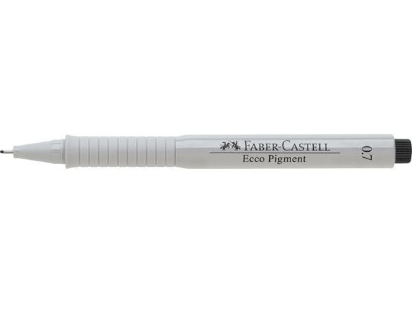 Faber-Castell Ecco Pigment, Fint, Sort, Projektil spiss, 0,7 mm, Rund, Polypropylen (PP)