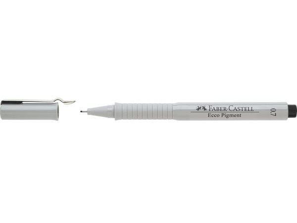 Faber-Castell Ecco Pigment, Fint, Sort, Projektil spiss, 0,7 mm, Rund, Polypropylen (PP)