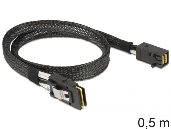 Delock - SAS intern kabel - SAS 6Gbit/s - 4 x Mini SAS HD (SFF-8643) til 36-pins 4i Mini MultiLane - 50 cm - låst