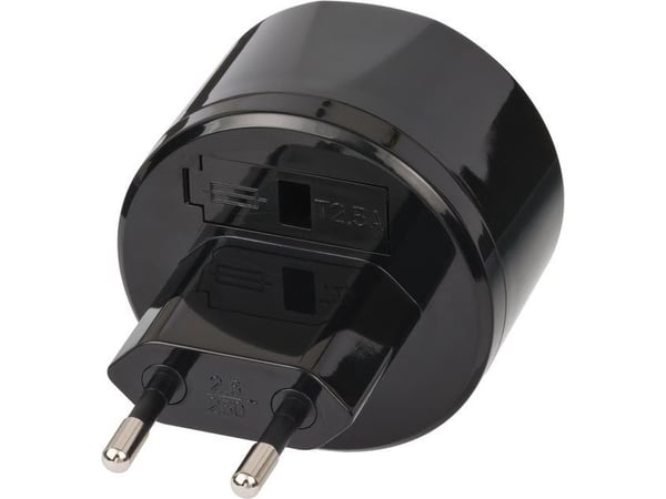Brennenstuhl 1508500010, Tyyppi A, Tyyppi C (Europistoke), 250 V, 2,5 A, Musta