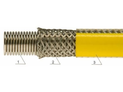 Mora gasslange flettet PVC F1/2-F1/2 L-1500 med to dreibare muttere