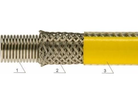 Mora gasslange flettet PVC F1/2–F1/2 L-1000 med to dreibare muttere
